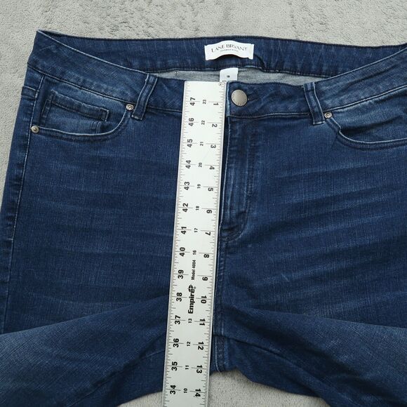 Lane Bryant Jeans Women's Size 18 Blue Mid-Rise Skinny 27" Inseam Distressed - Picture 9 of 16